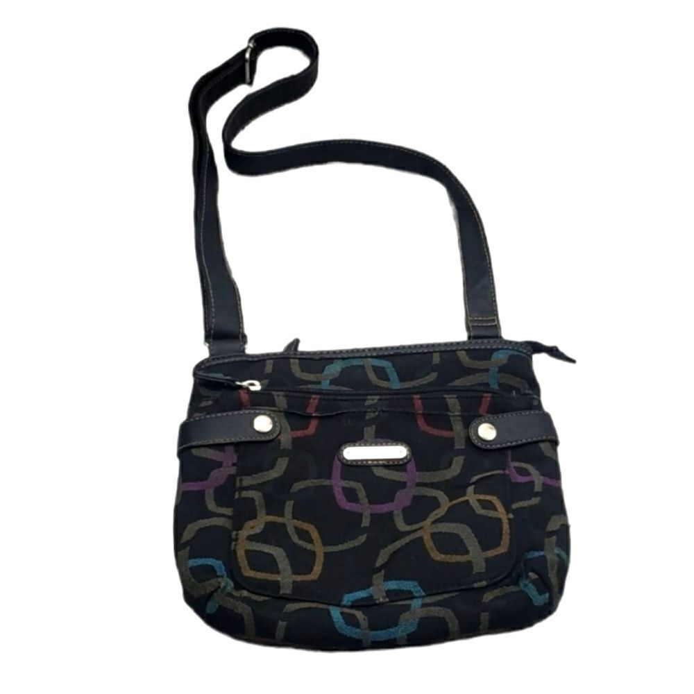 Vintage 90's Y2k Black Graphic Rosetti Purse